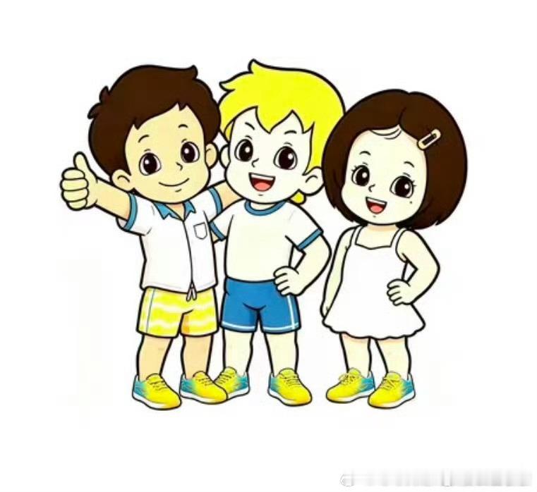 海尔兄弟迎来了妹妹谁能想到海尔兄弟突然多了个飒爽的鲨鱼妹妹孙颖莎啊！赛场上敢冲敢