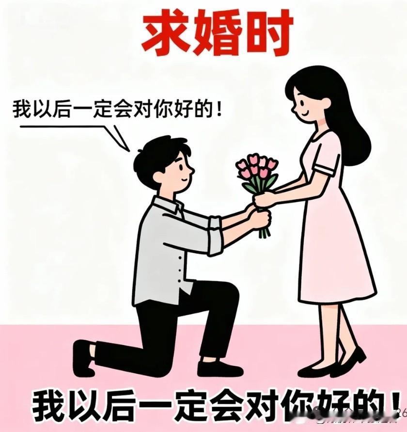 趣味漫画：婚后男友的态度变化！搞笑漫画夫妻