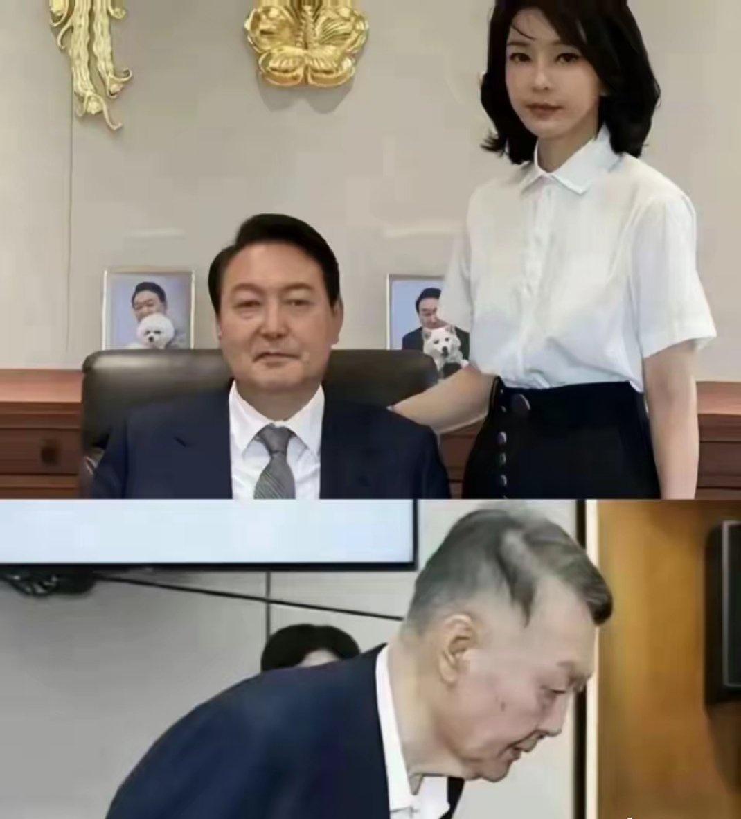 权力的魔力果然超乎想象！去年还身为韩国总统的尹锡悦，彼时头发乌黑、仪表光鲜；可