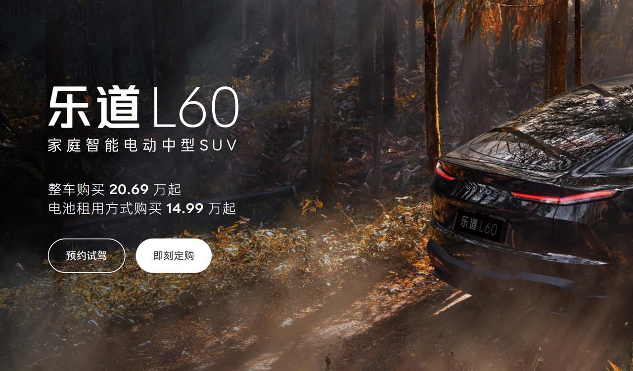 乐道L80租电15.98万起，L60还怎么卖？乐道L80开启预售，整车24.
