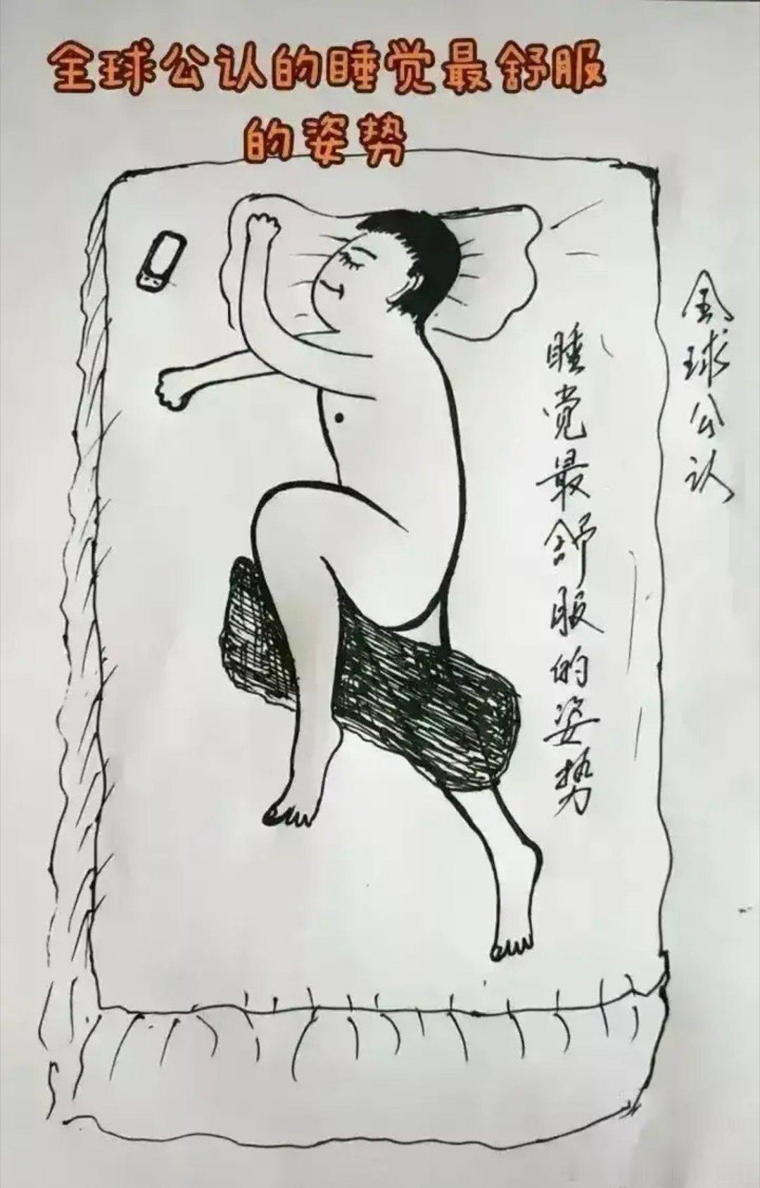 我是医生，肯定也会胡说。这个图片是我们医学界公认的最爽睡姿，要符合这个睡姿要掌握