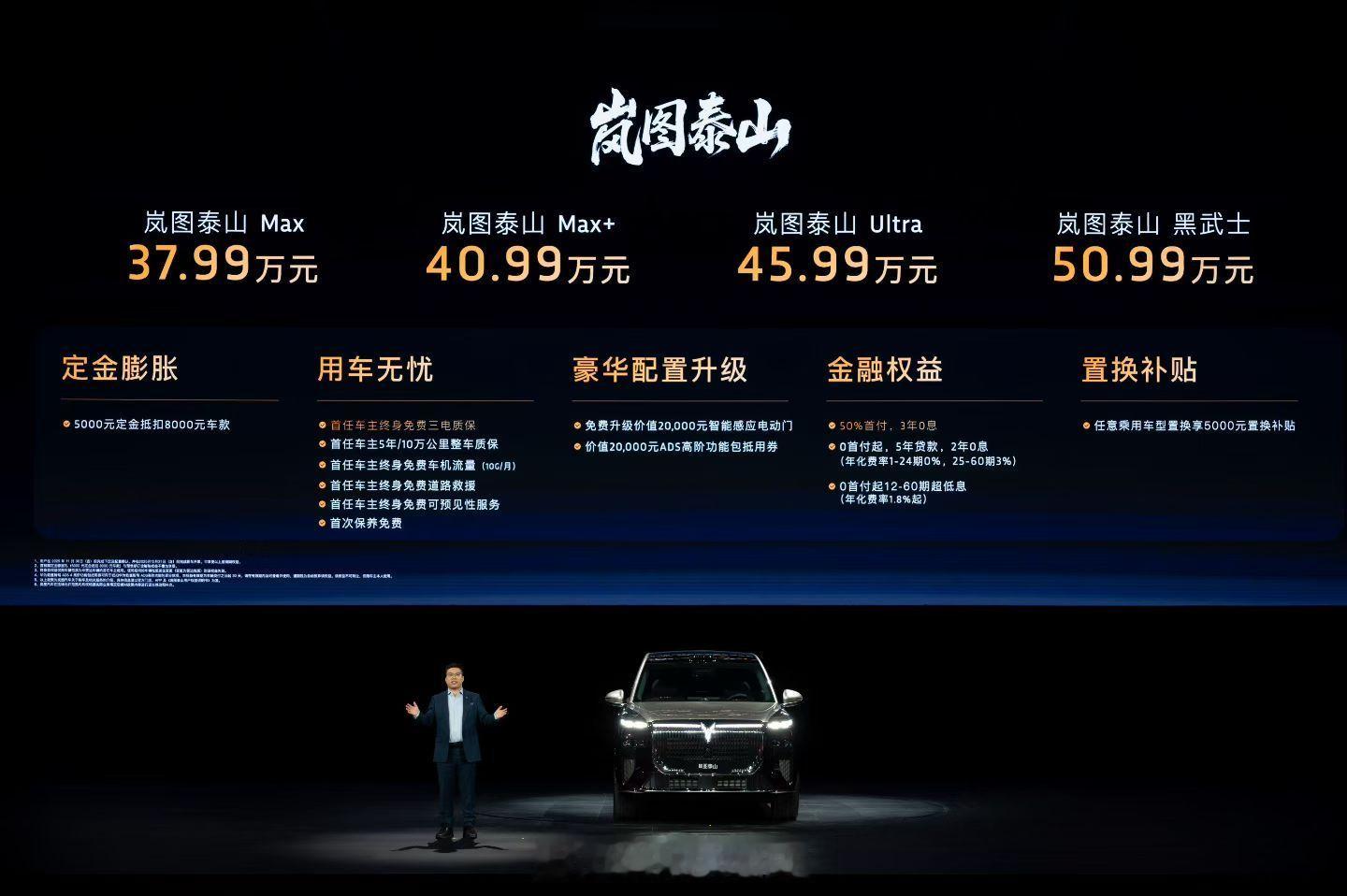 岚图泰山正式揭晓，37.99万元起！除了Ultra版本配了四激光雷达之外，