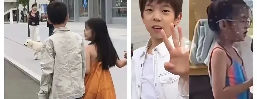 8月12日，杜江霍思燕带娃现身北京机场啦😉杜江和11岁快赶上妈妈身高的嗯哼推