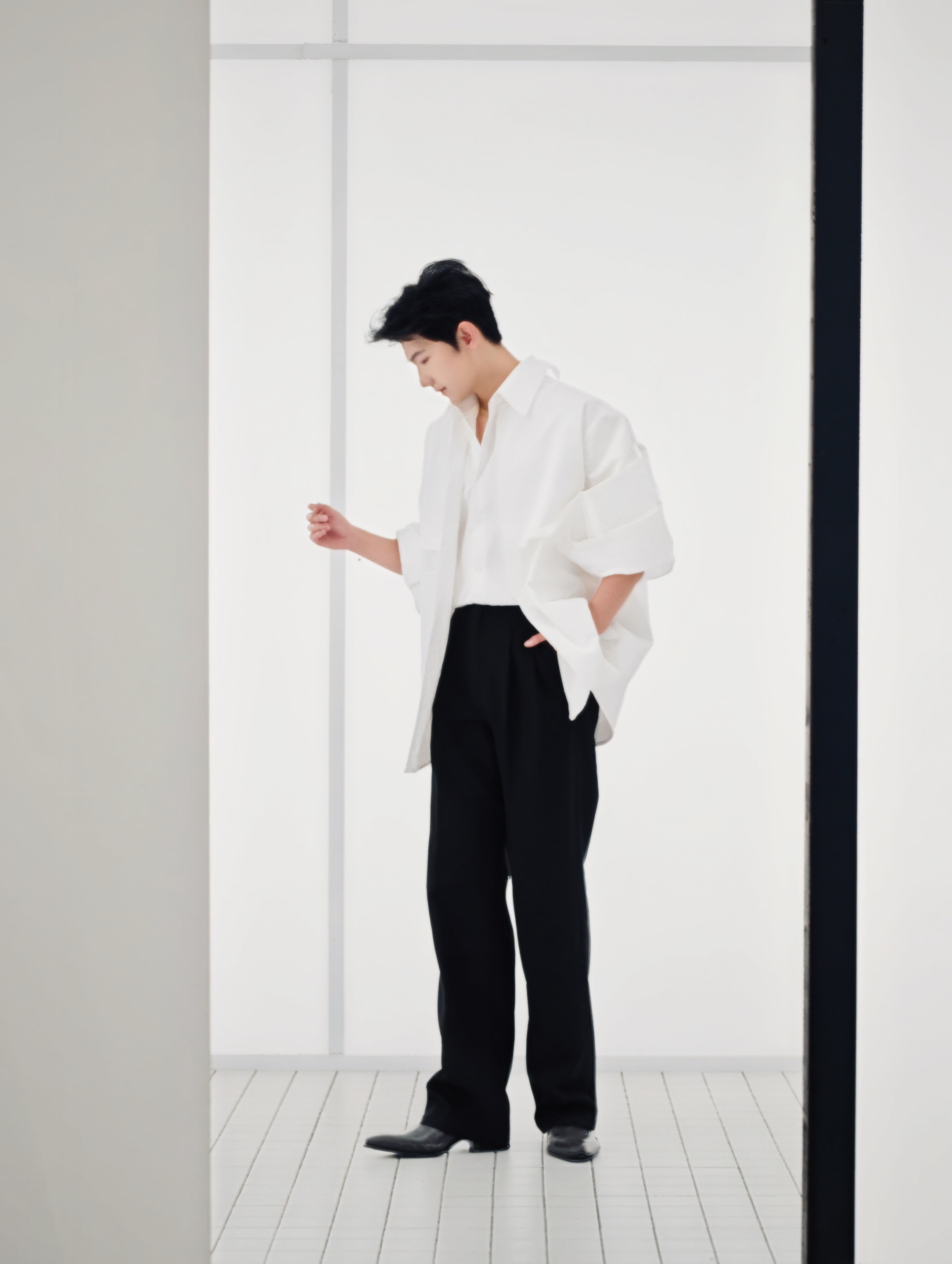杨洋尖皮鞋​​​