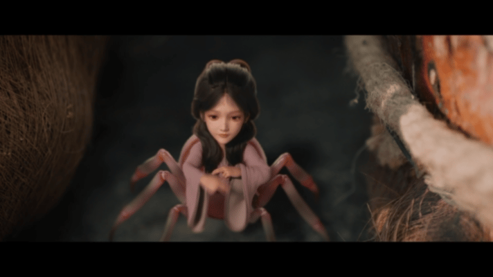 天地剑心女主的蜘蛛形态，又奇怪又有点萌​​​