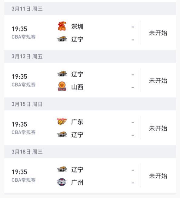 CBA联赛11日又要开始了，辽宁队一上来就遇“魔鬼”赛程。深圳队、广东宏远队、广