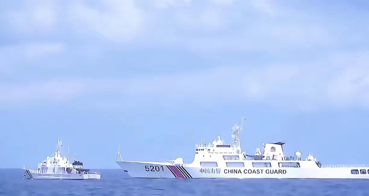 中国海警，不服来战！面对这大块头，菲律宾海军哭了！海警巡航护疆土海警巡航护