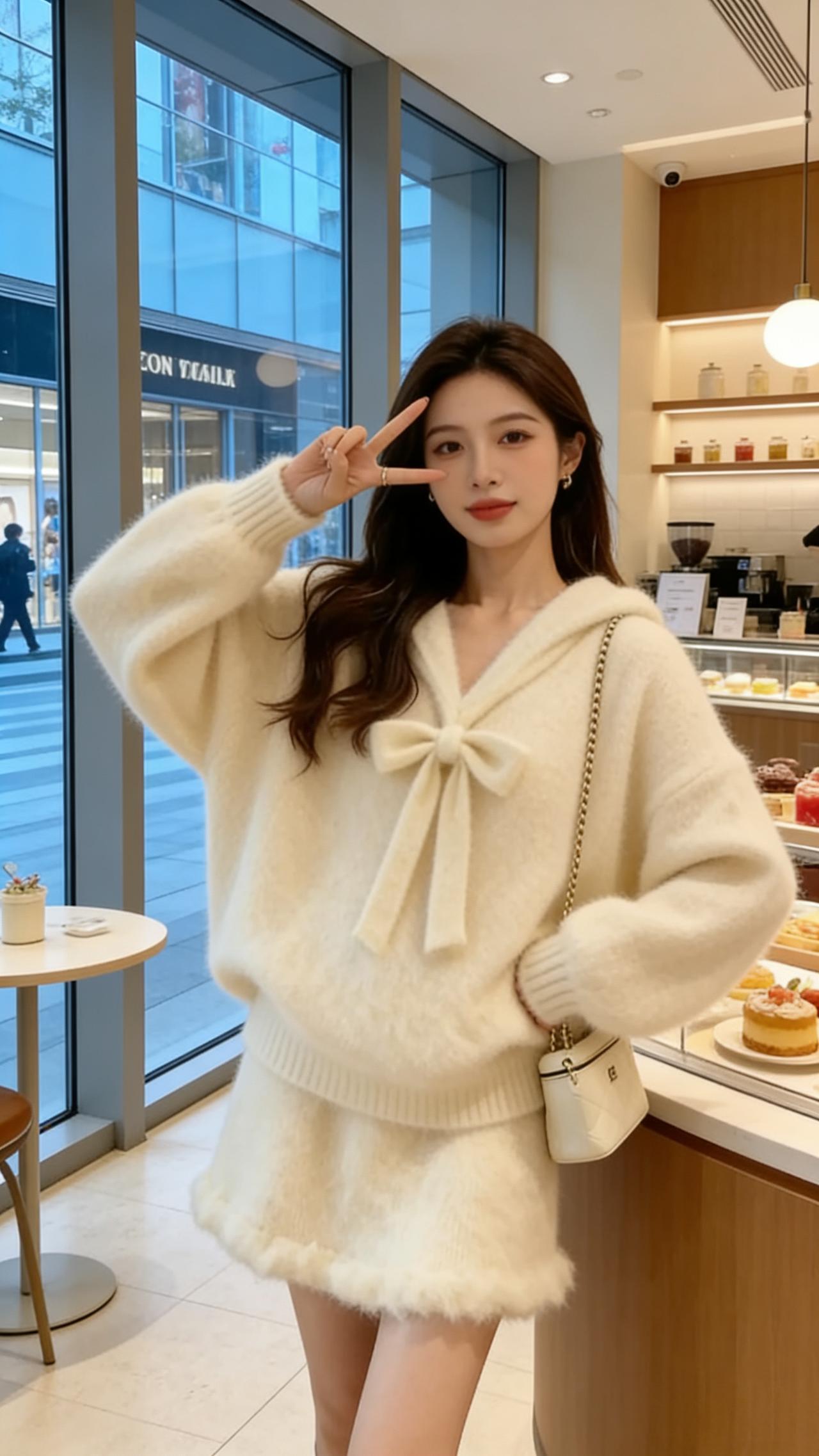 穿搭搭配休闲搭配简约休闲风针织衫穿搭技巧轻松摆脱路人感冬日气质穿搭还得看我