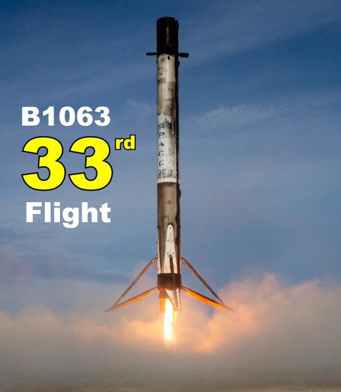 这三枚猎鹰9号芯一级就执行了SpaceX超过100次发射任务