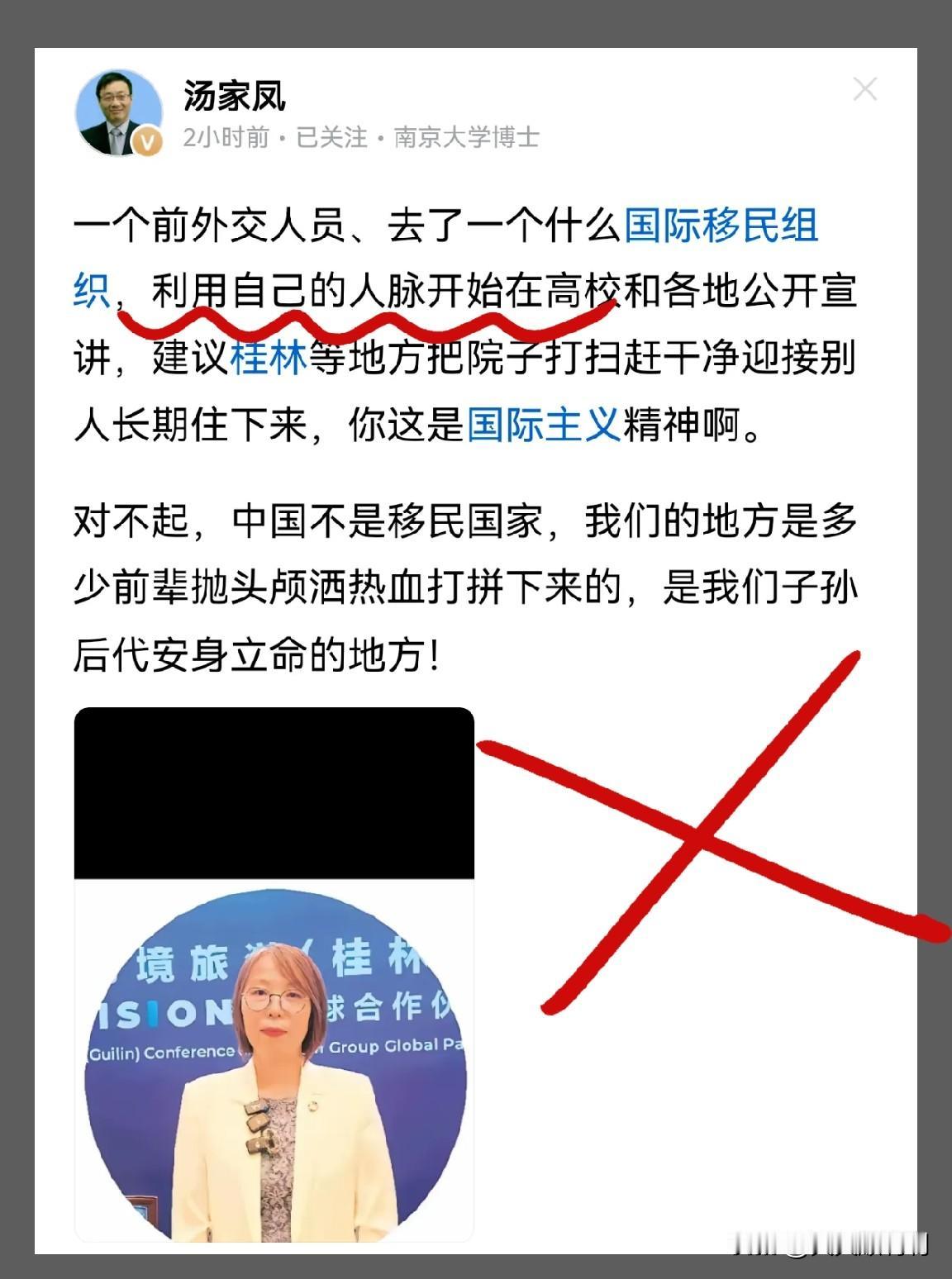 汤家凤老师这次怒怼那个李文，真想给他点个大大的赞。这位在国际组织任职的“高管”，