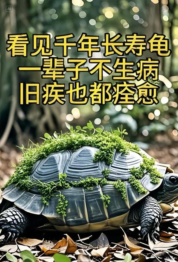 刷到千年长寿龟，好运福泽即刻随！长寿安康伴君旁，旧疾远去身康健。未来三天惊喜至，