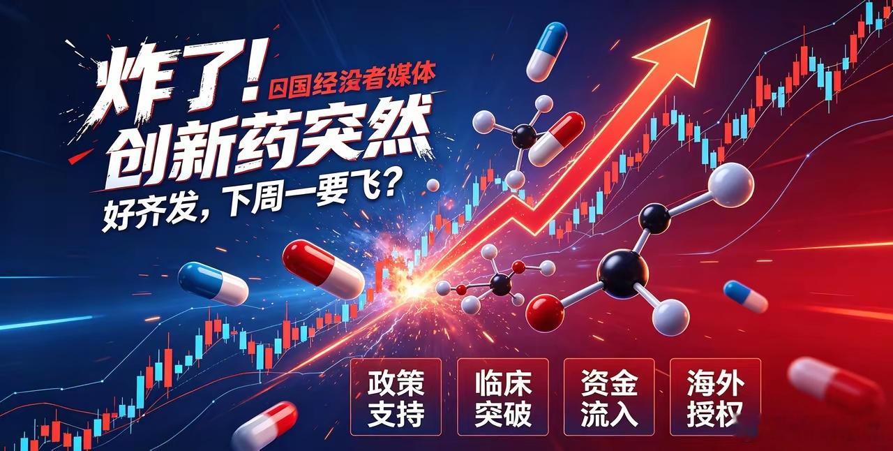 炸了！创新药突然四大利好齐发，下周一要飞？周末创新药圈炸了，四个重磅消息堆在一起