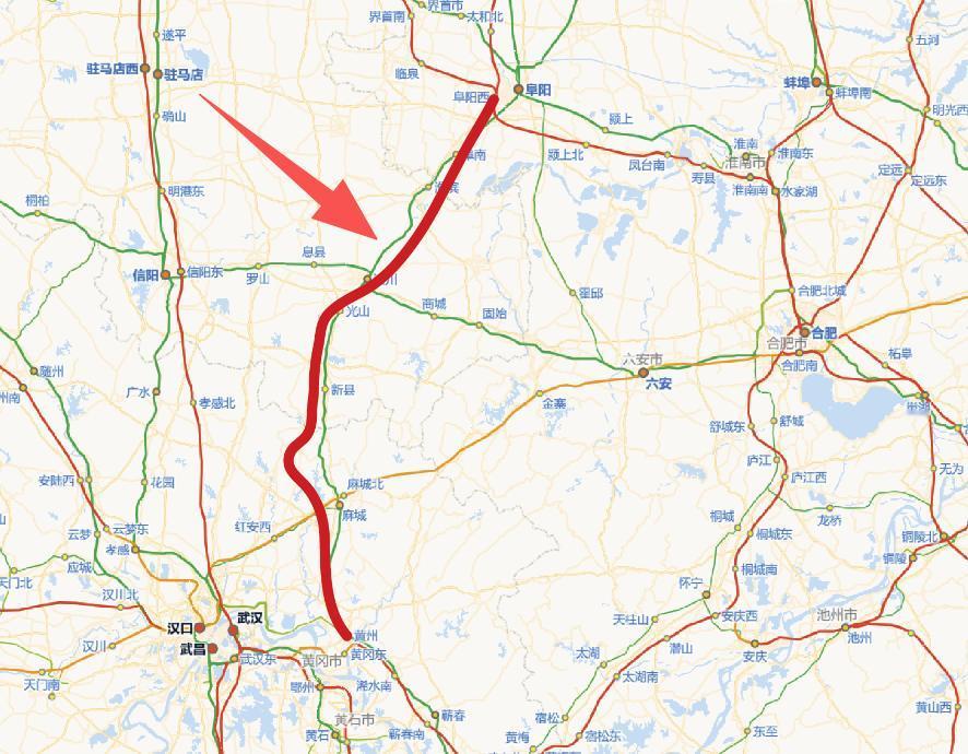 湖北新开工2条高铁，均在2026年实施阜阳至黄冈高铁：线路北起安徽省阜阳市，途