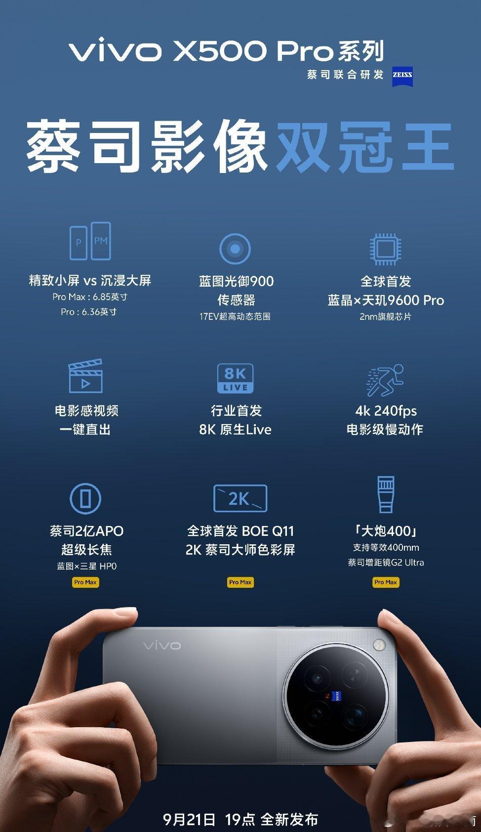 #vivoX500系列#vivoX500系列正式发布，周杰伦担任影像大使。想买一部，价格优惠点就好。