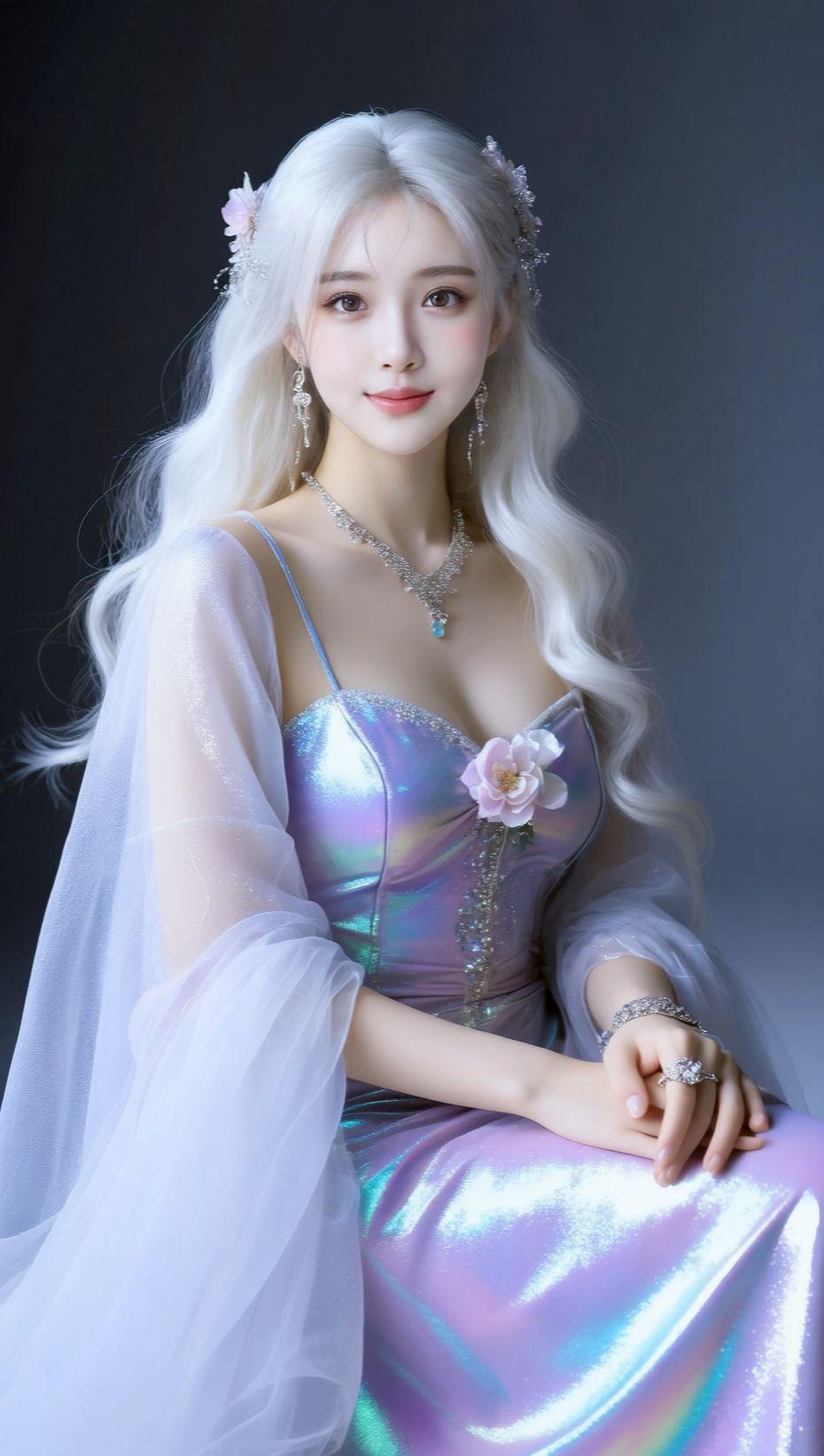 AI冰晶绮梦图 ai创作 原来ai写真可以这么美 谁拍谁好看 美出高级感