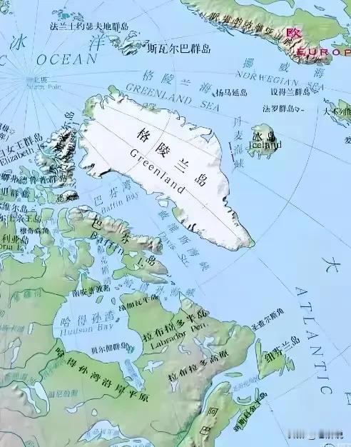 丹麦能得到格陵兰岛纯属是当初运气好。格陵兰岛距离丹麦大约有3000公里，面积21