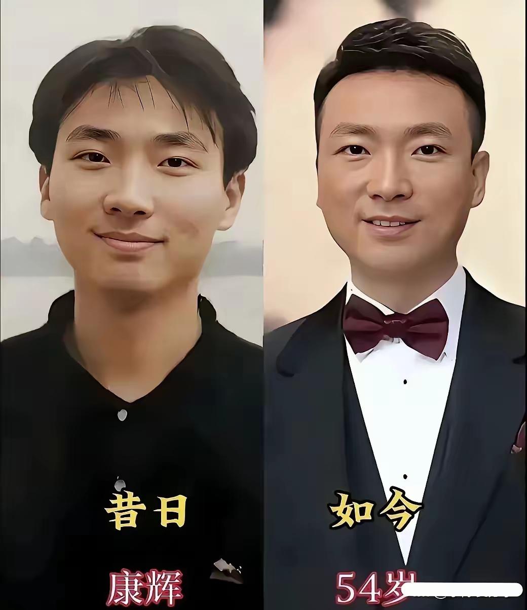 翻看央视名嘴的新旧照片，对比格外动人。十八岁的海霞、周涛青涩灵动，少年时期的康辉