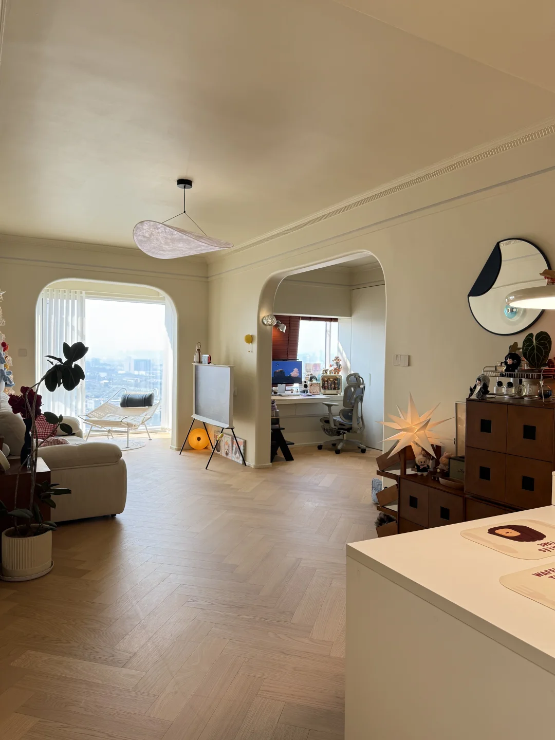 60平小户型听劝🏠木地板通铺真的好显大❗️