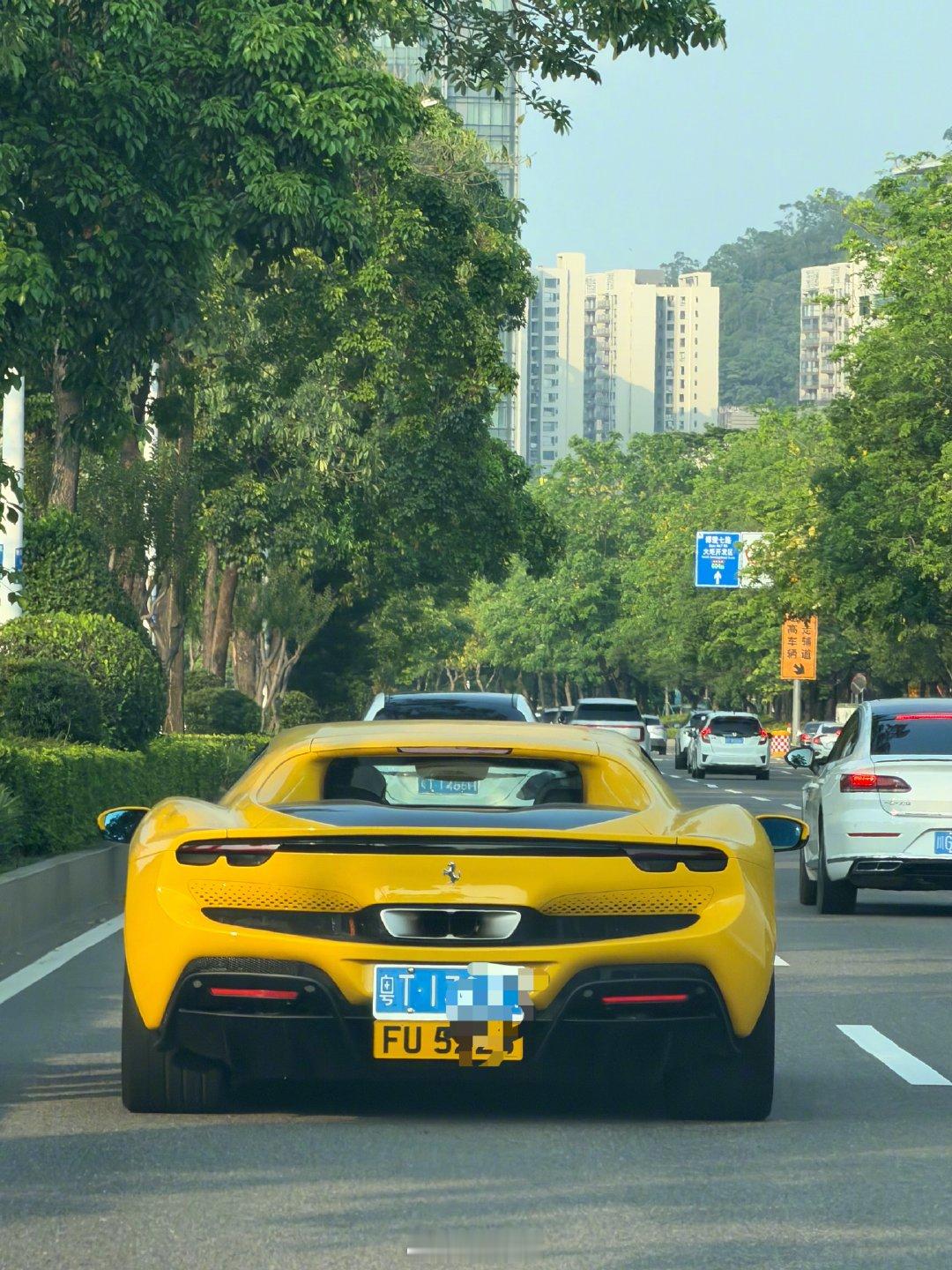 超跑上两地牌，占一个指标，车主很有想法法拉利296
