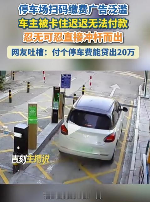 这就是国家这次要严打的原因了。8月15日，浙江一车主在停车场出口扫码缴费，本该几
