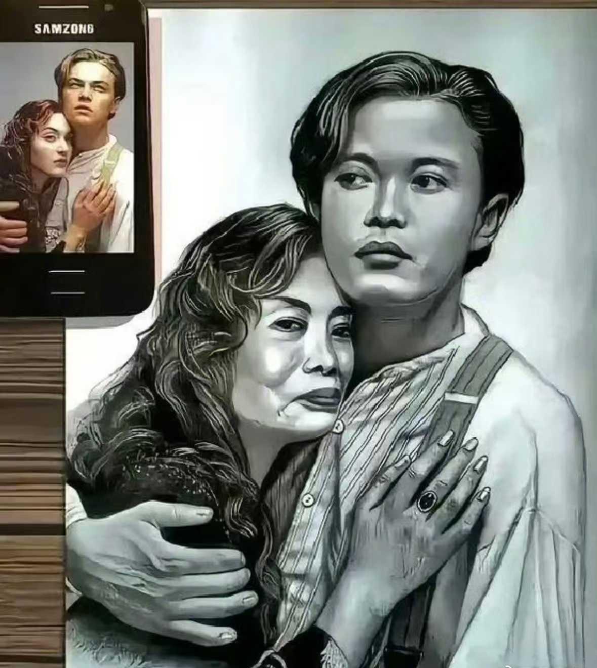 左边是我画的，学费十几万，右边是老师画的，要我继续学