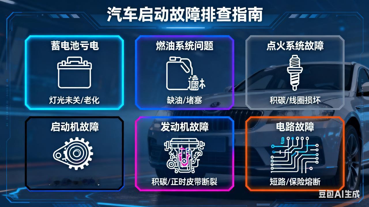 别慌！汽车打不着火多是这6个问题，新手也能快速找症结1. 蓄电池亏电：熄火后
