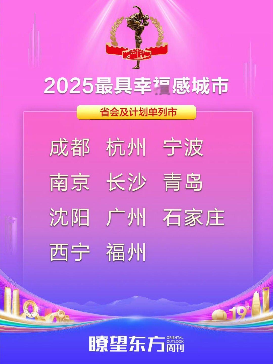 2025最具幸福感城市这样的评选不知道权威性和真实性如何？是不是最具有幸福感应