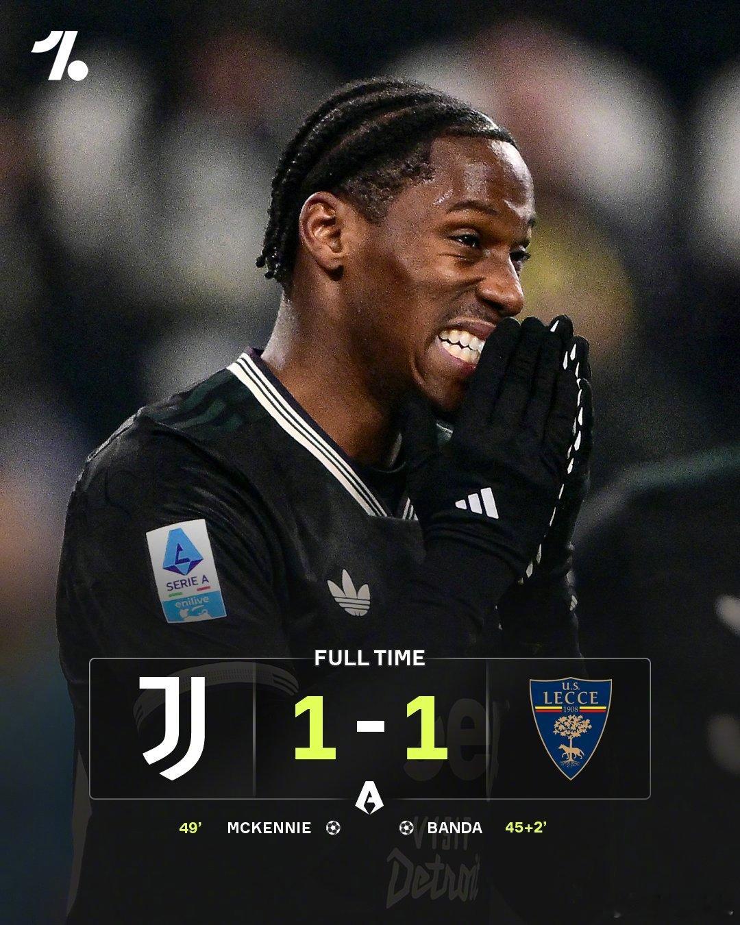 【尴尬】尤文图斯1比1莱切，戴维错失点球得分的机会，而赛前斑马主教练斯帕莱蒂接受