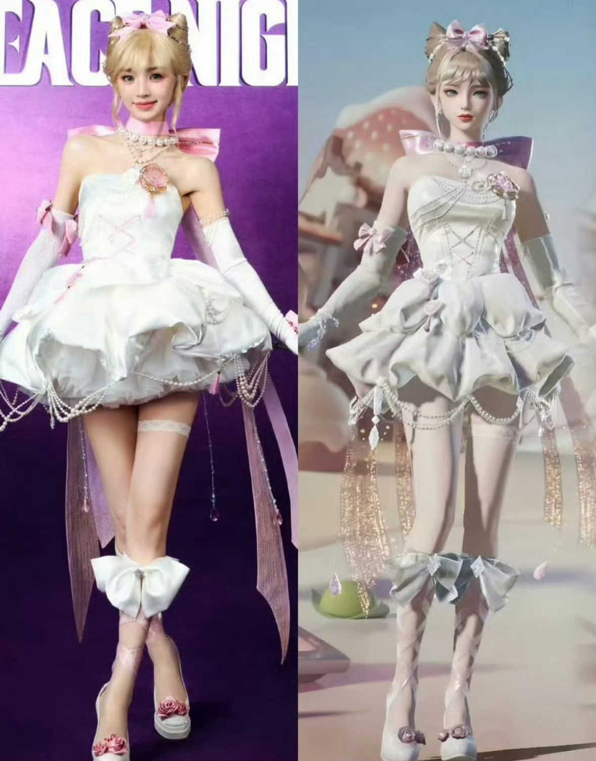 连比例都一样，给田曦薇做这个造型太正确了。