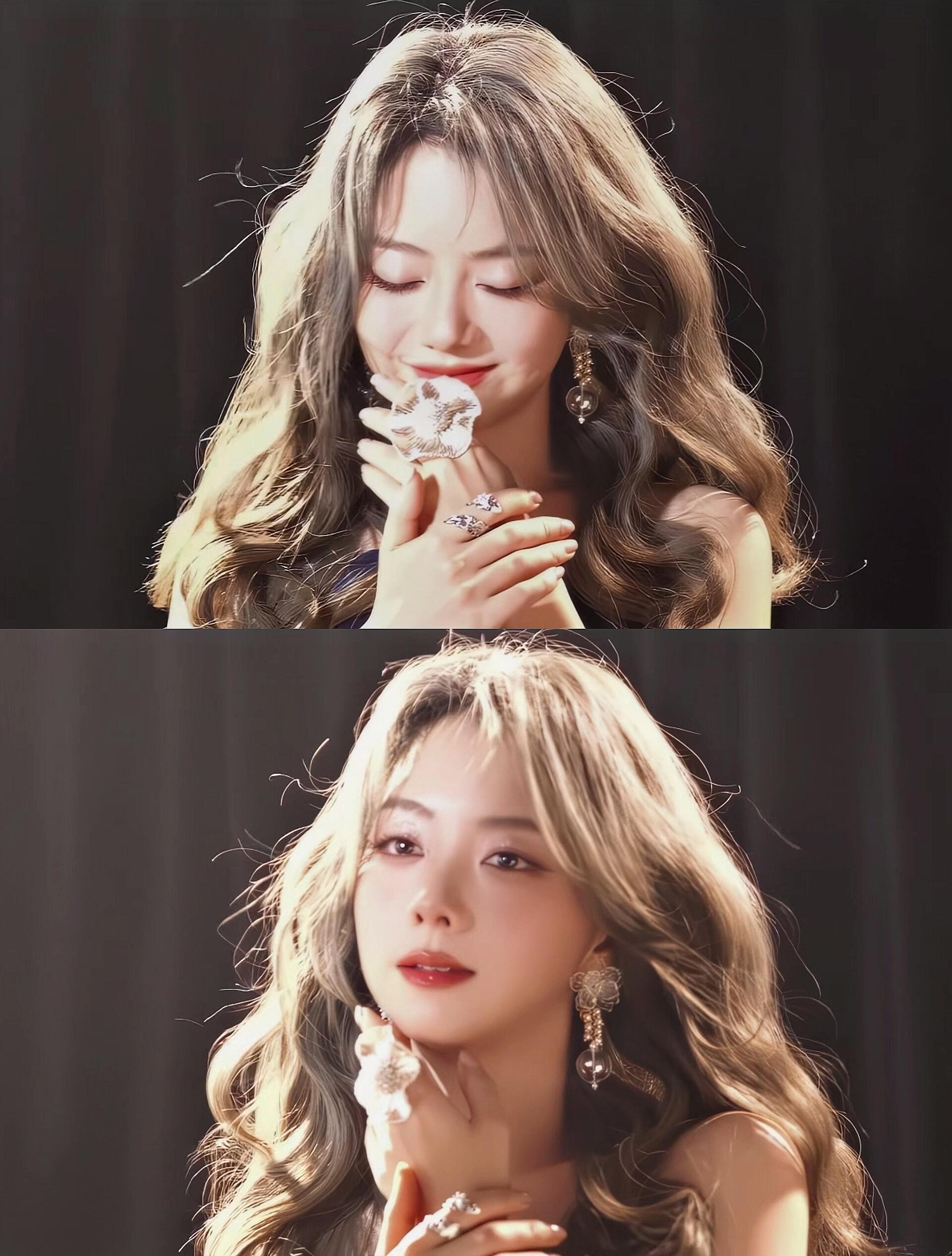 谭松韵生日会预告，金色卷发芭比造型真的好惊艳，原来她这么适合女团风，这个造型可以