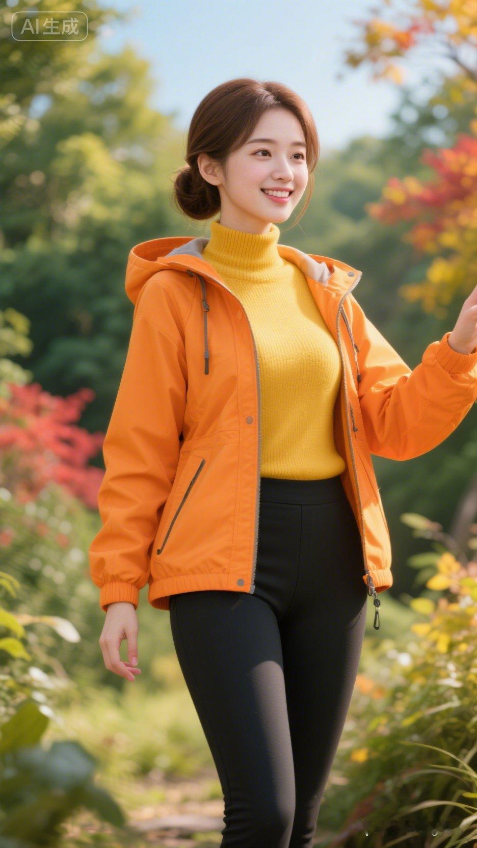 秋日暖阳下的时尚穿搭，活力满满！🍂🌞