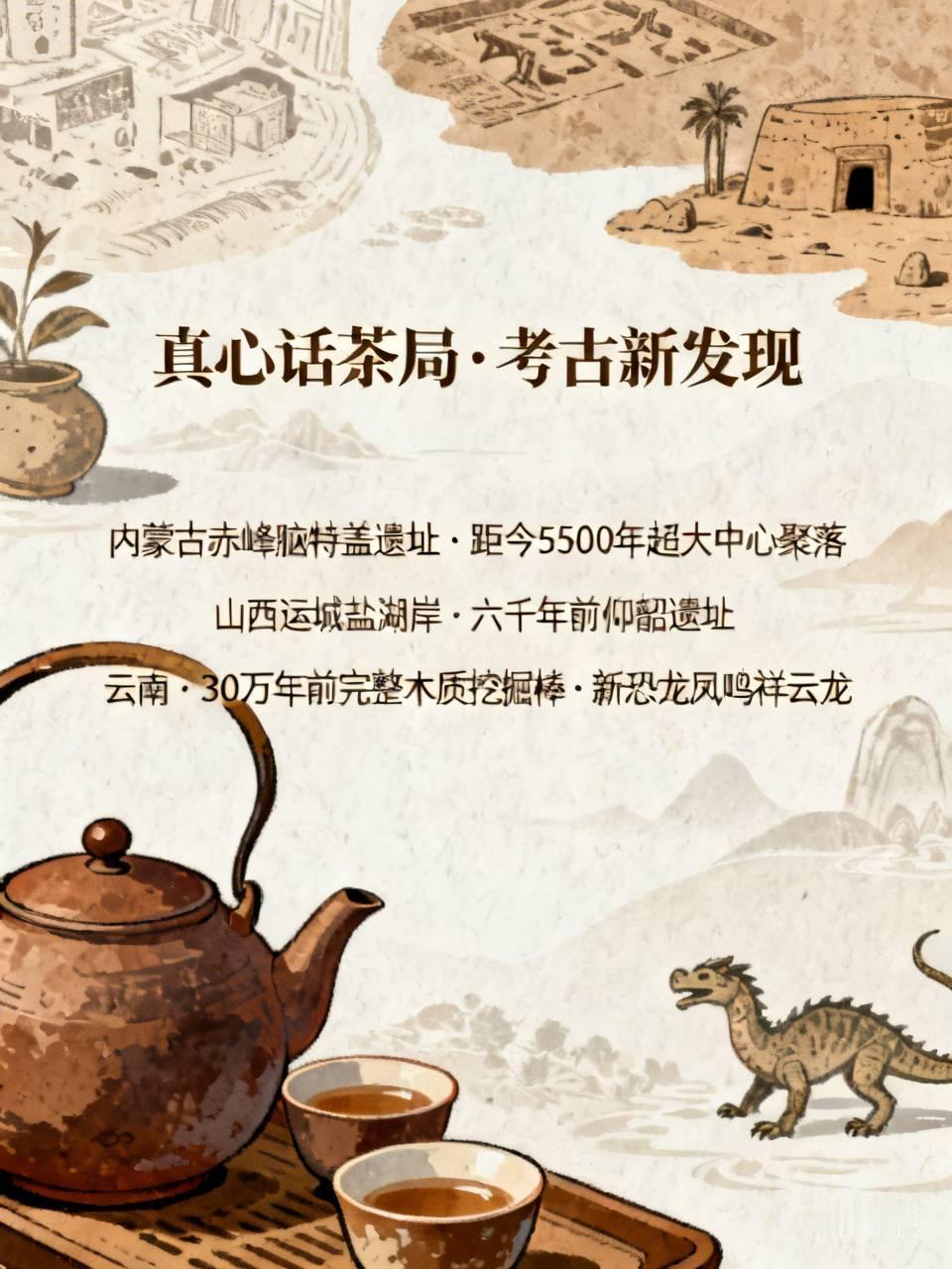 真心话茶局可太有意思啦！我觉得最妙的是拿它来唠考古发现。就说今年，好多新发现简直