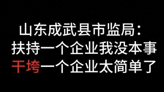 有人曾经说过：“扶持一个企业我没本事，干垮一个企业太简单了”。今天你也看到了真