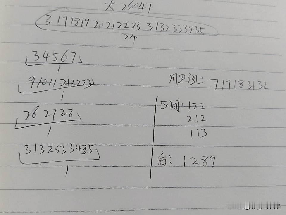 大乐透26047期综合分析本期不考虑断区，连续开出2期大跨度，所以肯定有所回落