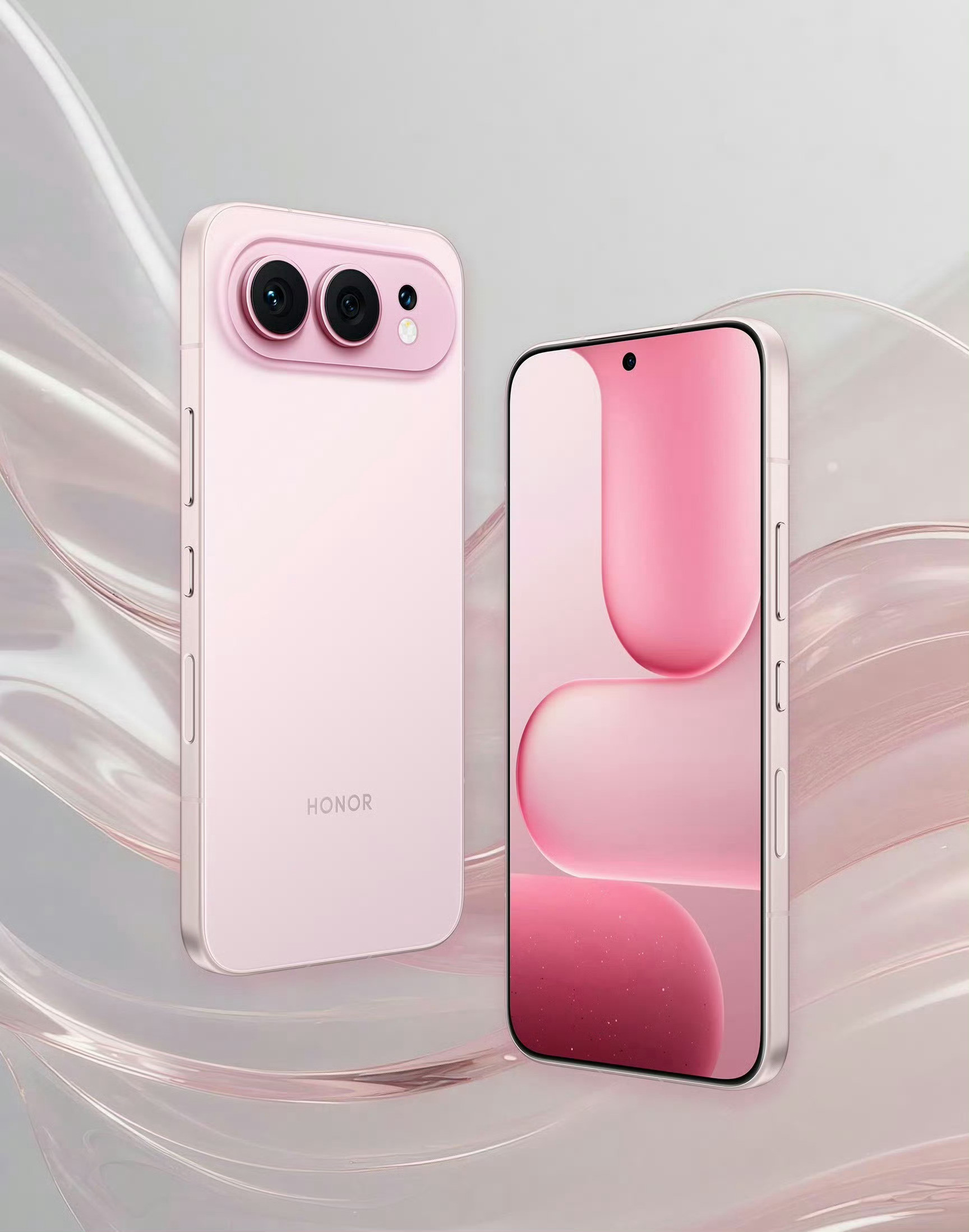 还别说这次的荣耀500系列外观设计有东西，正面是直屏大R角，极窄边框，背面一改之