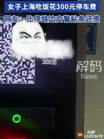 上海一名女子开车外出吃饭，她本来要去一家酒店对面的餐厅，为了图方便，于是把车停在