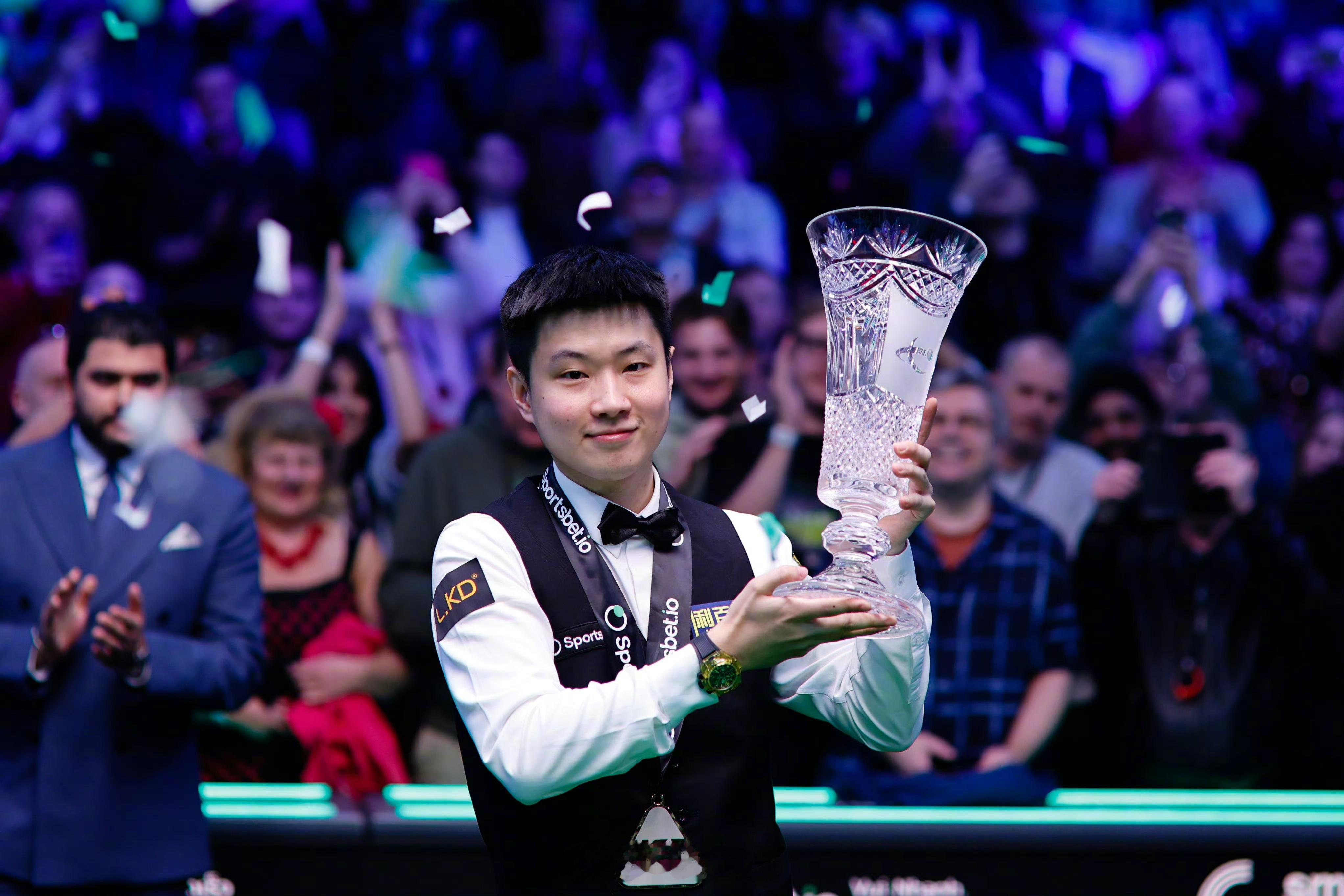 【祝贺！赵心童斯诺克球员锦标赛夺冠赵心童决赛胜率保持100%】当地时间2月22