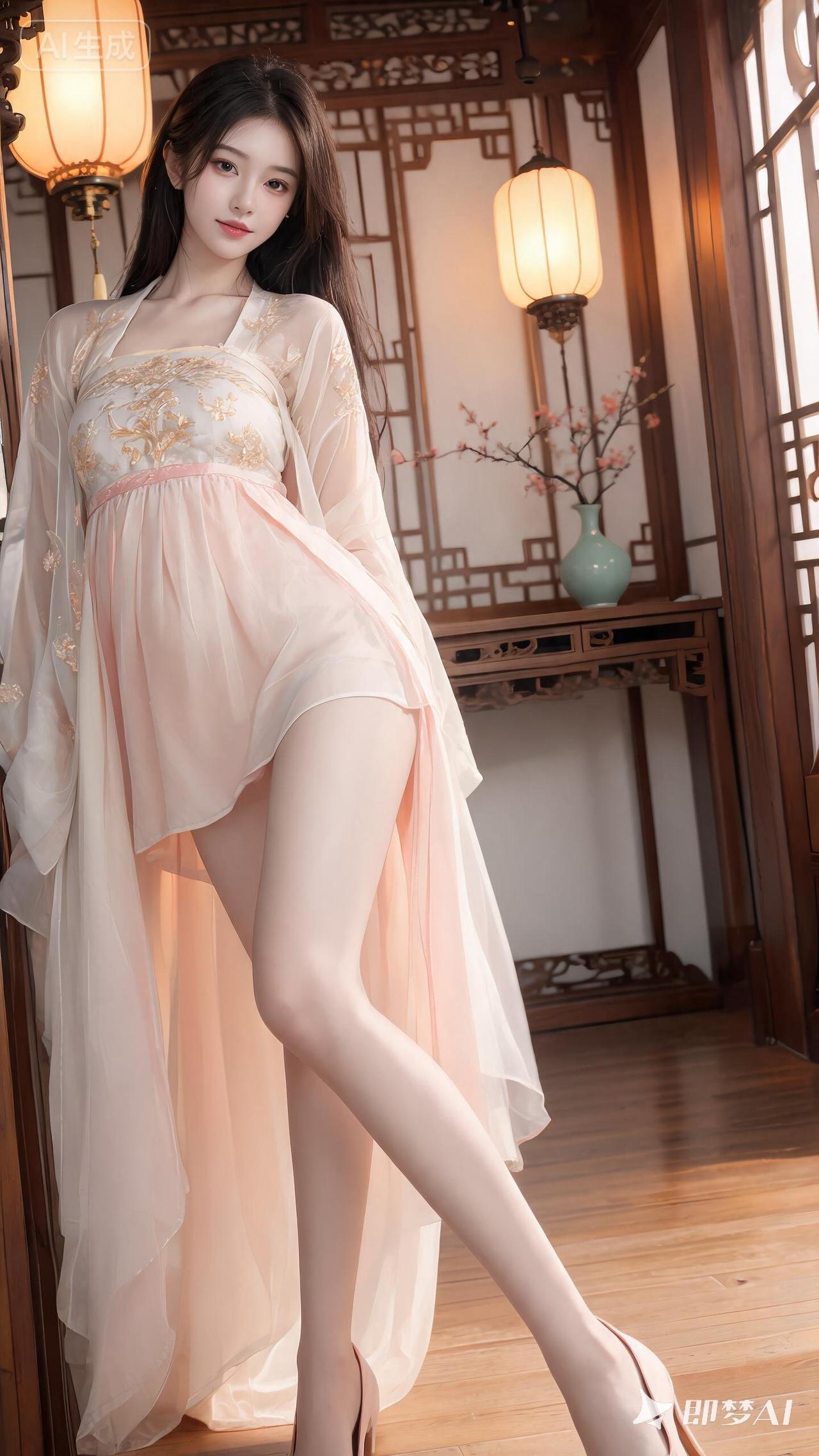 古典优雅，梦回古代的少女