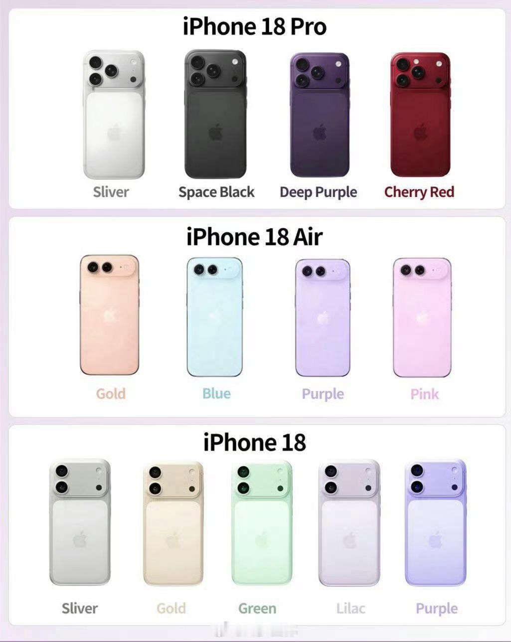 iPhone18标准版外观曝光曝光iPhone18外观，采用和Pro同款横向大