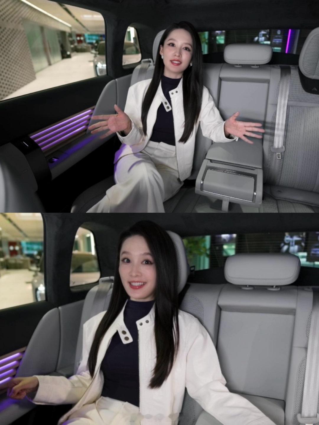 李沁竟然被TA暖到了李沁身上的清冷气质，与这组充满未来感与质感的座舱氛围完美契