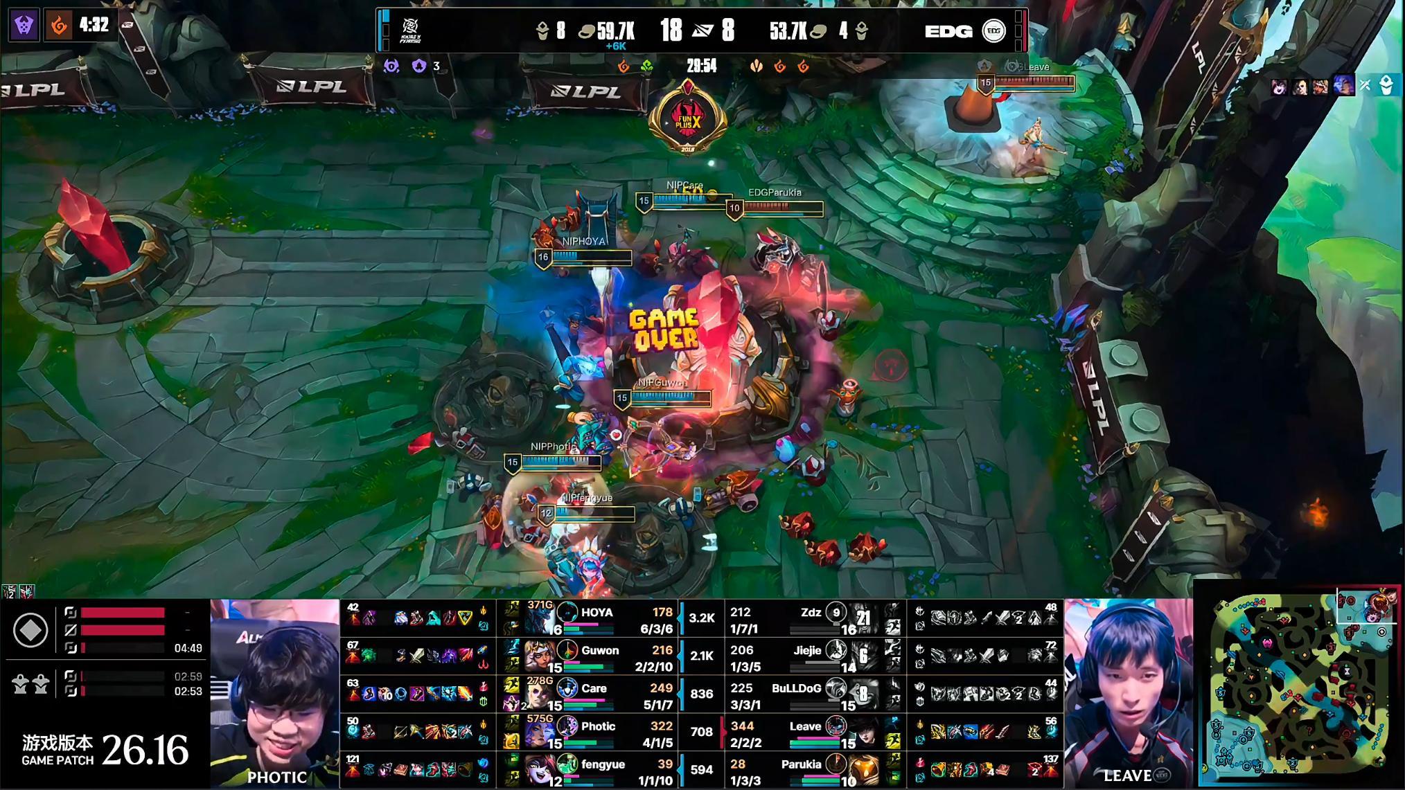 NIP2-0EDGGuwon神级开团！leave又被秒了！EDG第一把该围绕
