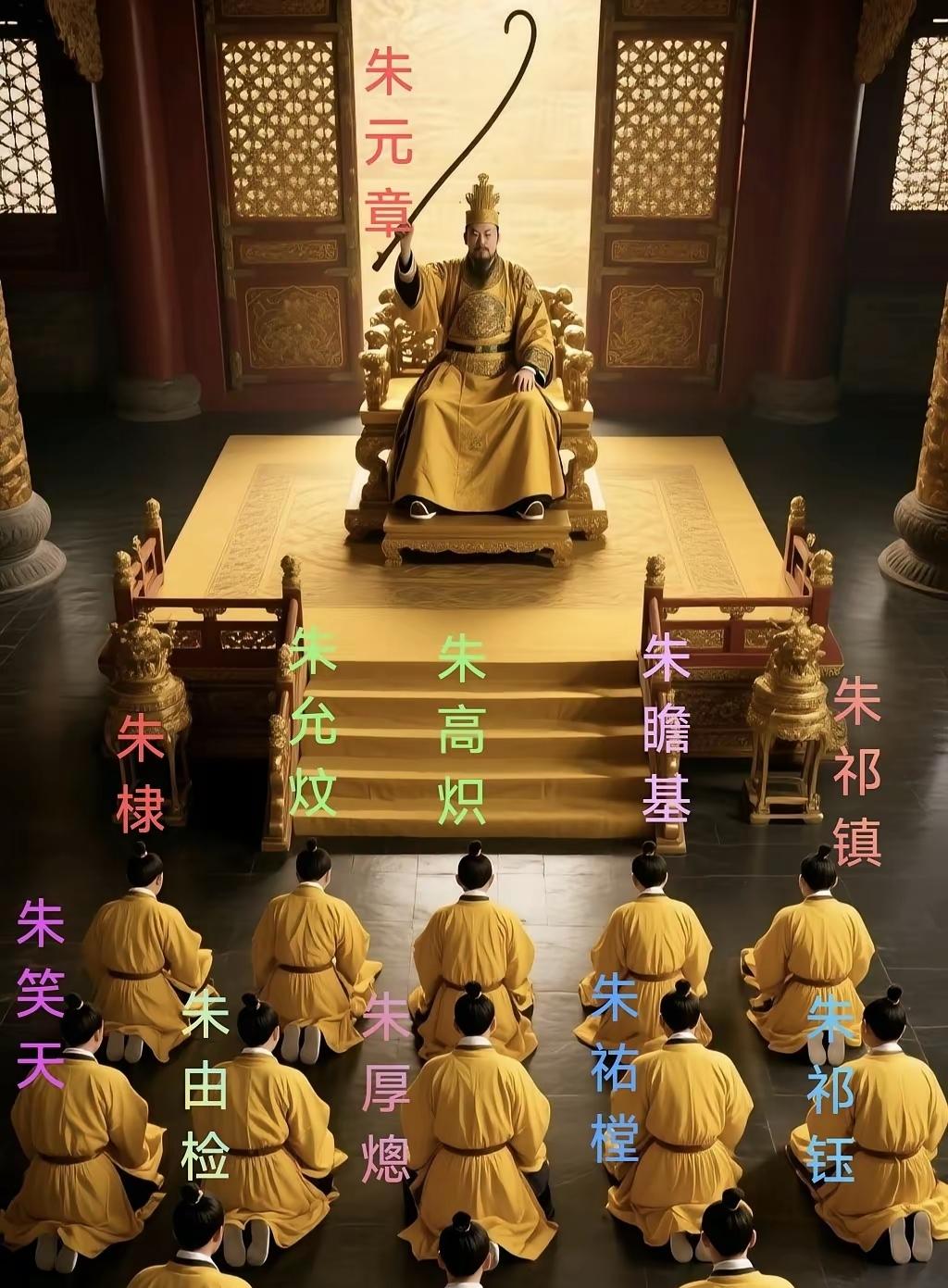 一直比较好奇，倘若朱元璋召集所有明朝皇帝集聚一堂，他最想鞭谁？是不是经历土木堡