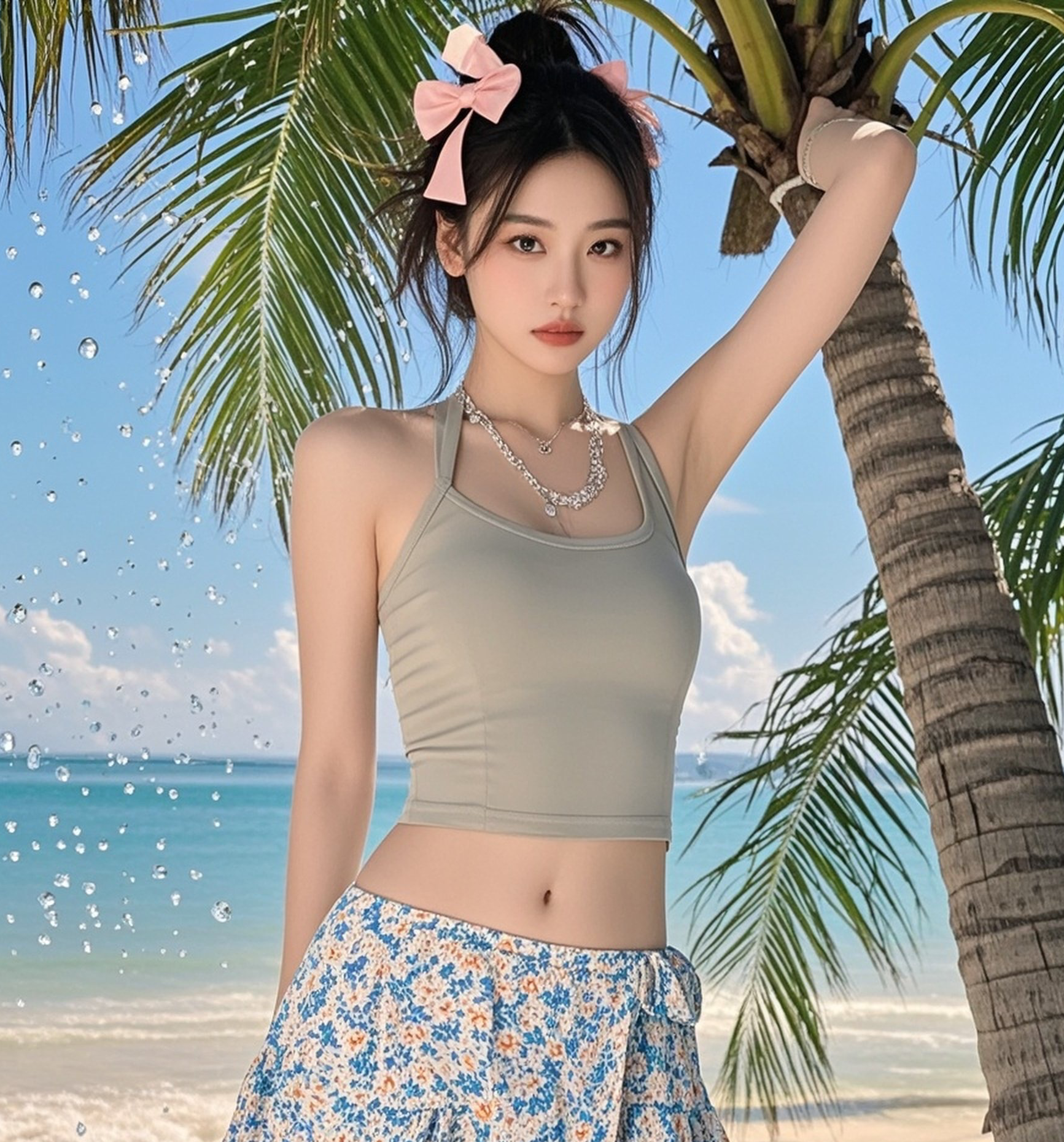 娇艳少妇比基尼秀，蜂腰翘臀魅力四射