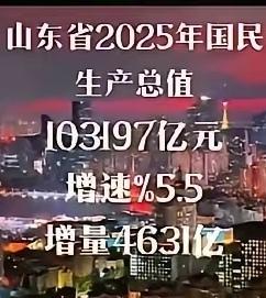 2025年山东GDP跨过10万亿大关，已经练出了“一身腱子肉”（GDP硬指标），