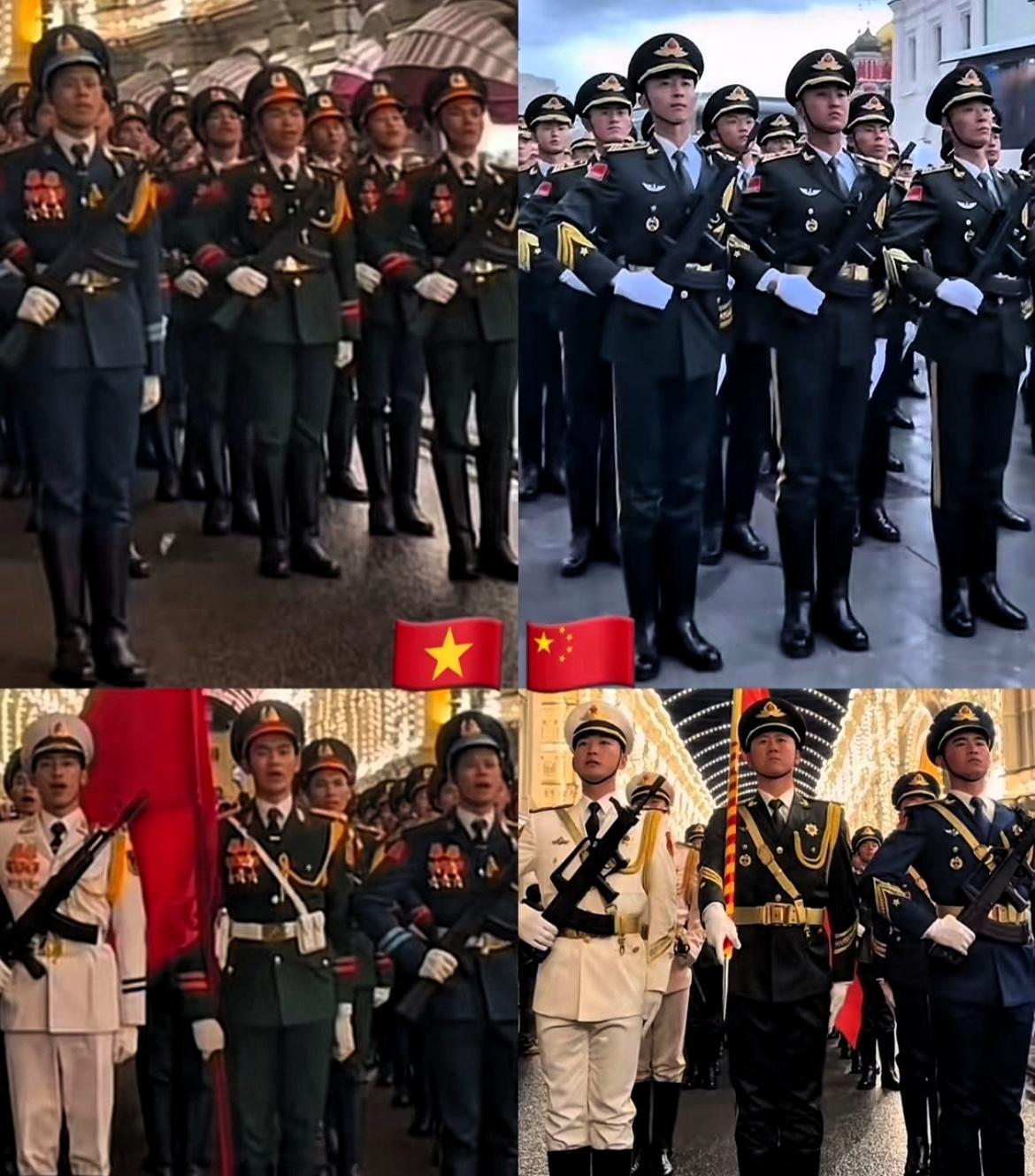 看看咱们的军人，这精气神！这站姿！他们怎样模仿都没有中国的那种风范和气势。别说
