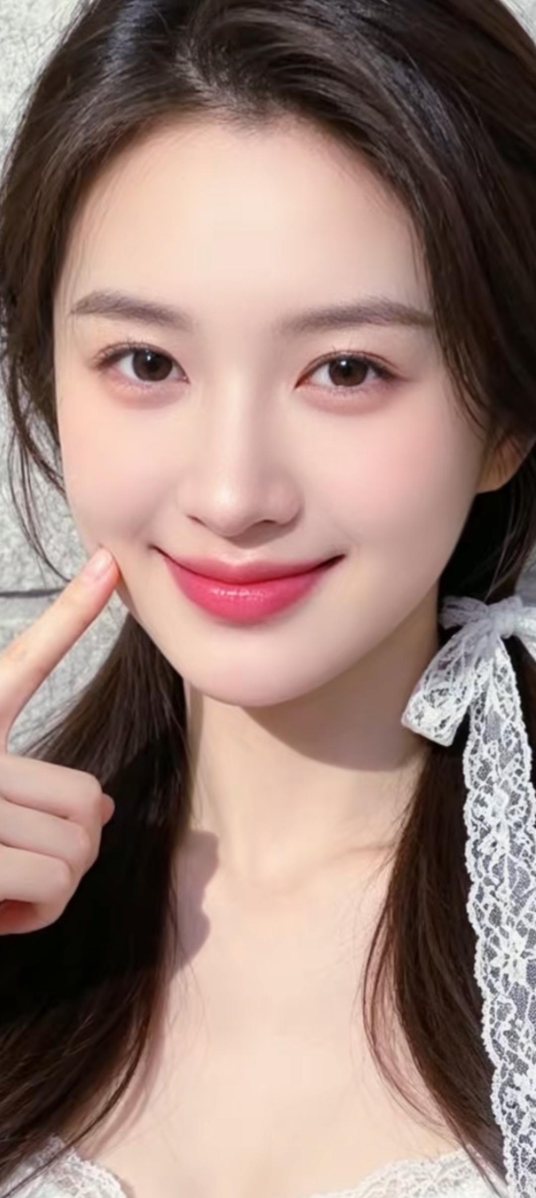 甜美笑容，温柔可人，少女心满满！🌸💕