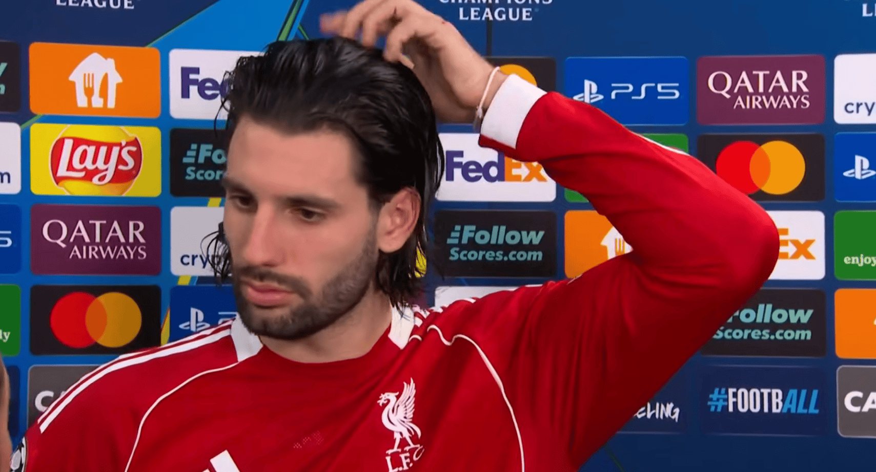 索博: 提前做了功课, 任意球有所想法;很高兴萨拉赫能回来