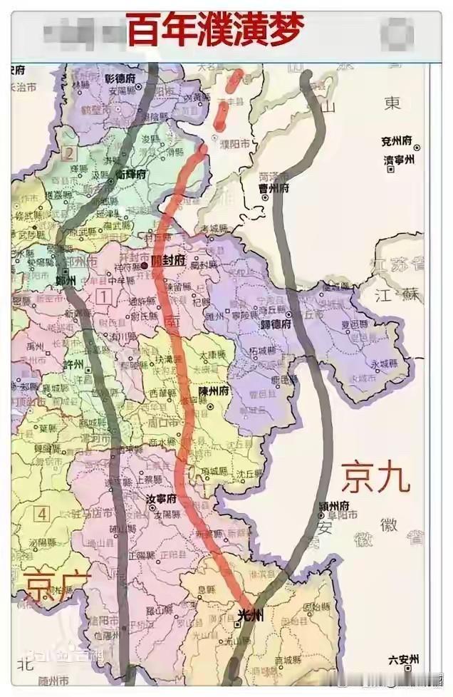 濮阳-潢川铁路是南北向线路，濮阳、开封、周口和信阳四市太缺这样的线路了。濮阳