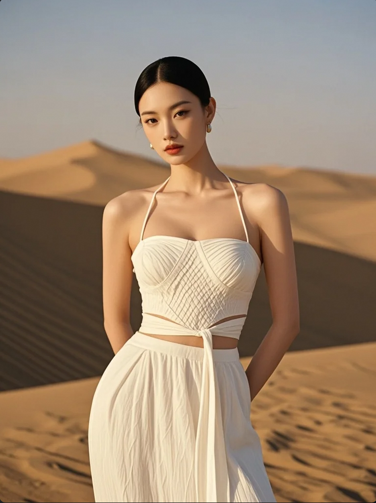 反手摸到敦煌蓝裙摆？能做到的姐妹举个手！🙋