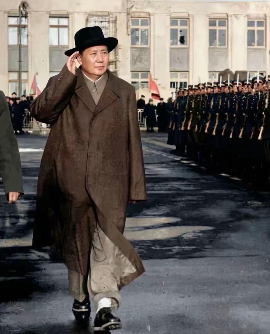 毛主席当年在苏联历史照片。